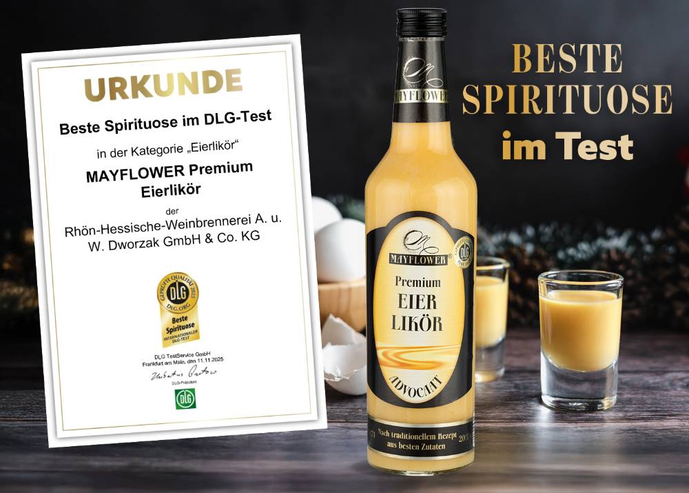 DLG Urkunde Mayflower Premium Eierlikör